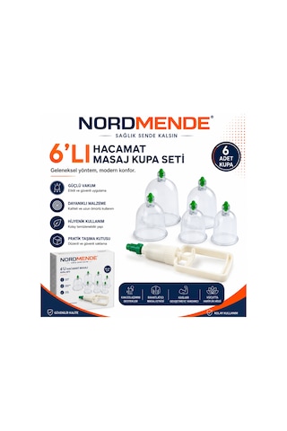 Hacamat Masaj Kupası 6& 39 Lı Set Vakumlu Kupa Masaj Seti Silikon Başlıklı Manuel Pompalı Masaj Kupaları.