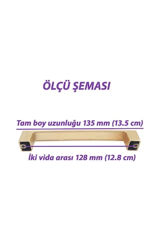 Bihter Düz Kulp 128 Mm Altın Mutfak Kulpu Çekmece Dolap Kapak Kulbu Metal Mobilya Dolabı Kulpları