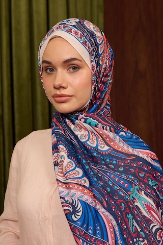 İpekhan Marrakech Koleksiyon Soft Şal Lacivert Mavi 3047-05 mavi