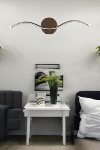 Wave Aplik Kahverengi Modern Tasarım - Hol - Banyo - Mutfak - Salon -yatak Odası Gün Işığı Led Aplik Kahverengi