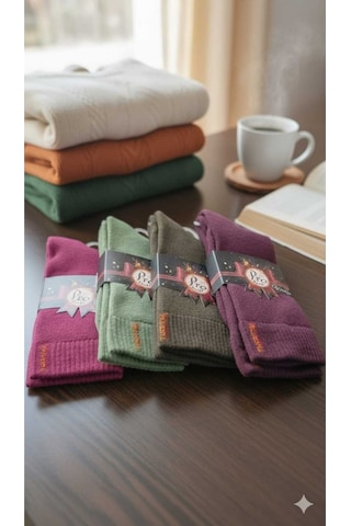 Thermal Havlu Çorap Asorti 4 Lü Paket Set1