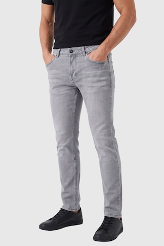 Rizzup Erkek Slim Fit Dar Kesim Likralı Gri Kot Pantolon Yumuşak Dokulu Esnek Jean 2600816