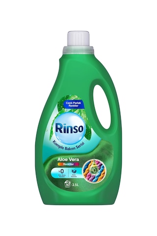 Rinso Sıvı Çamaşır Deterjanı Komple Bakım Serisi Aloe Vera Renkliler İçin 2.5 L 0.75 LT - 2.5 LT - 12 KG