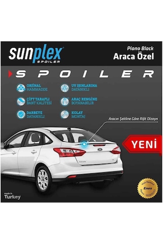 Ford Focus 3-4 Sedan Piano Black Spoiler 2011-2014 Arası Sunplex