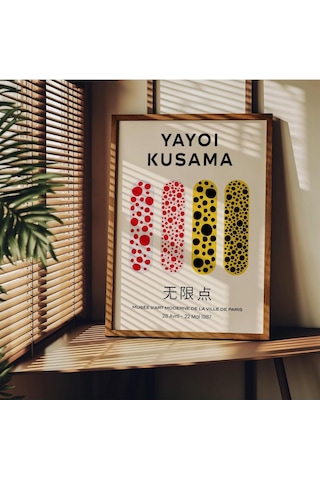 Yayoi Kusama Çerçevesiz Poster, Modern Dekoratif Çerçevesiz Poster, Tablo, Yayoikusama-13, 40 X 50