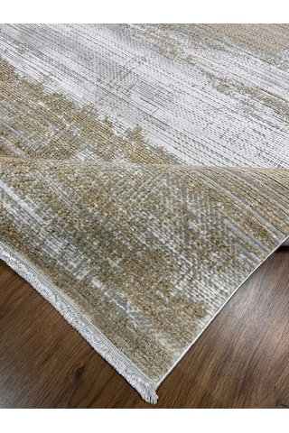 Cream Gold Viskon Ve Polyester İle Üretilen Şık Salon Halısı Cream Gold