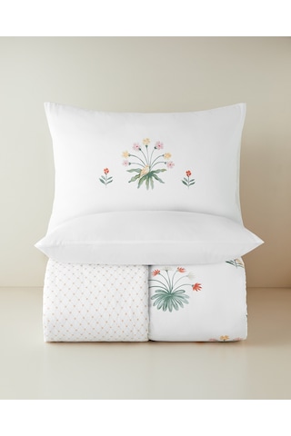 English Home Garden Melody Pamuklu Çift Kişilik Nevresim Seti 200x220 Cm Yeşil-sarı