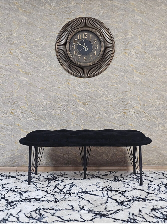 Ufo Oturak Bench - Siyah Boyalı Telli Ayak - Oturak - Bench - Puf Çok Renkli