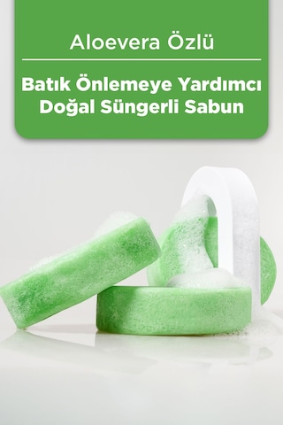 Aloevera Özlü Batık Ve Çilek Bacak Onarımına Yardımcı Doğal Süngerli Sabun 130gr Aloe Vera
