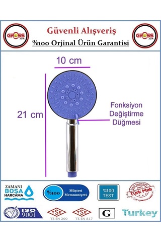 Lüx Beyazsu Duş Takımı - Mafsallı Duş Seti - Ayarlı