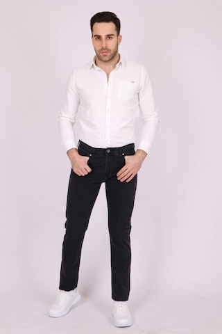 Erkek Füme Slim Fit Dar Kesim Pamuk Denim Jean Kot Pantolon