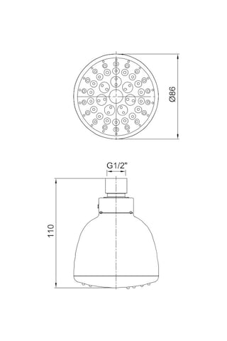 Eca Arda Ankastre Yuvarlak Tepe Duş Başlığı 102145027