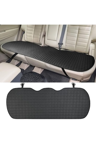 Su Geçirmez Ön Arka Araba Koltuk Minder Deri Siyah Oto Koltuk Minderi 3'lü Oturak Örtüsü