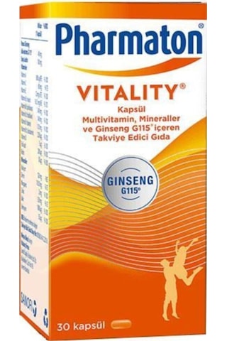 Pharmaton Vitality 30 Kapsül Energy Focus 30 Tablet