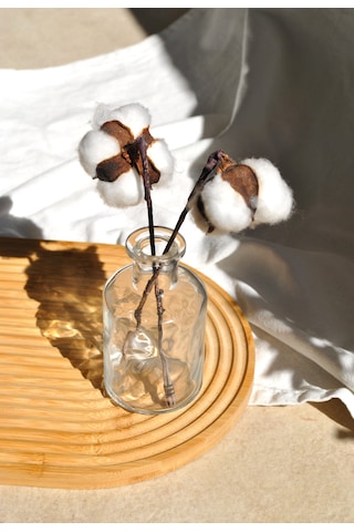 Cam Mini Vazo Şeffaf Dekoratif Minimal Şişe 210 Ml 12 Cm-1 Adet