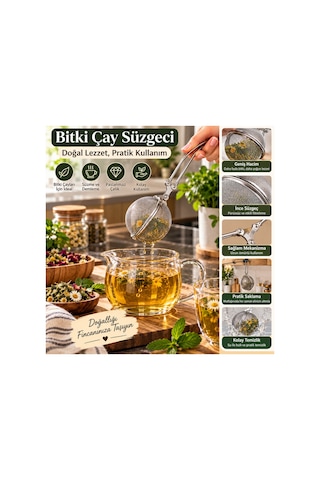 Paslanmaz Çelik Metal Bitki Çayı Süzgeci İnce Filtreli, Maşalı Pratik Çay Demleme Aparatı Diğer Paslanmaz Çelik Metal Bitki Çayı Süzgeci İnce Filtreli, Maşalı Pratik Çay Demleme Aparatı Diğer