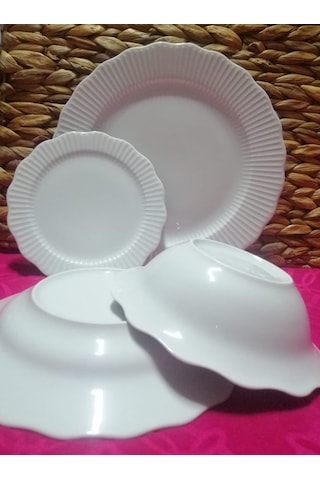 Porland Porselen Frııly 24 Parça 6 Kişilik Yemek Takımı