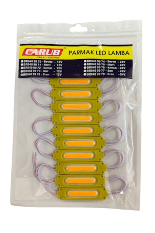 Parmak Lamba Cob Led Turuncu Amber 10'lu 12v Br 040 99 78