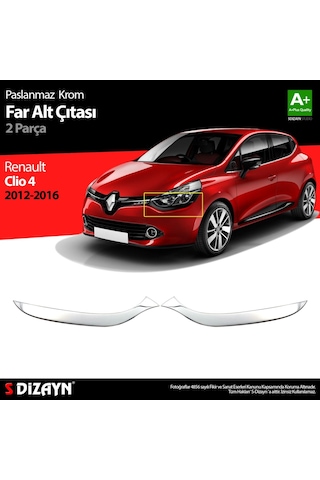 S-Dizayn Renault Clio 4 Hb Krom Far Alt Çıtası 2012-2016