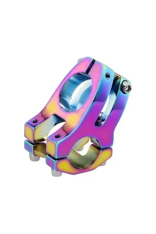 Bisiklet Kısa Gidon Boğazı Wake Alüminyum Rainbow Rengarenk Yedek Parça 31,8mm Açık Gri