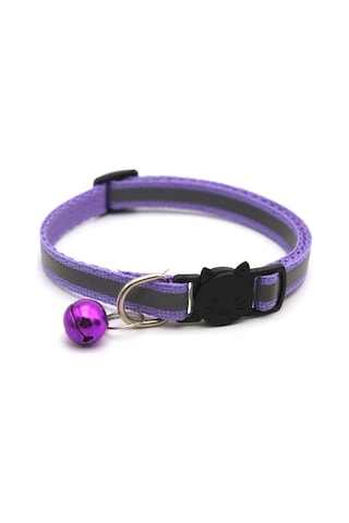 Xindoker Köpek Ve Kedi İçin Aydınlatmalı Nylon Kolyeler - Ayarlanabilir, Çalıklı, Kayıp Olmayan, Tüm Mevsimlerde Kullanıma Uygun, Mor