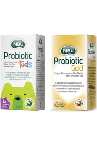 Nbl Probiotic Gold 20 Saşe Nbl Probiotic Kids 30 Tablet