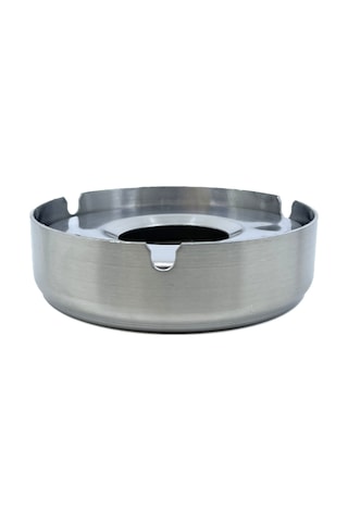 Paslanmaz Çelik Kapaklı Küllük, Ofis Ve Ev Tipi Rüzgara Dayanıklı Metal Kül Tablası, 10 Cm