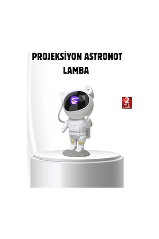 Bluetooth Müzikli Astronot Projeksiyon Lambası Yıldız Ve Ay Efektli - Htctdxuczzzastronotlambaaa-1