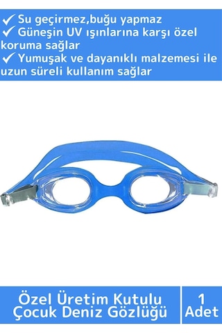 Özel Ayarlanabilir Kayışlı Su Geçirmez Uv Koruma Silikon Plastik Antifog Kutulu Çocuk Deniz Gözlüğü Çok Renkli