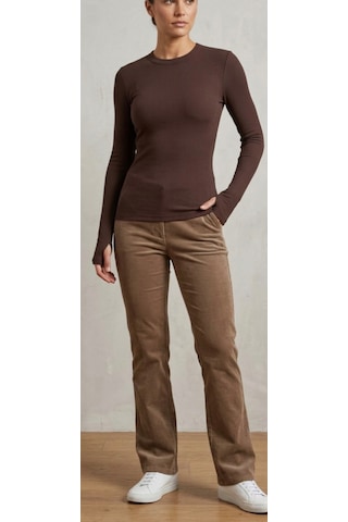 Penyeci Parmak Geçmeli Bedenli Bayan Bady Modal Kumaş Yeni Sezon Acı Kahverengi