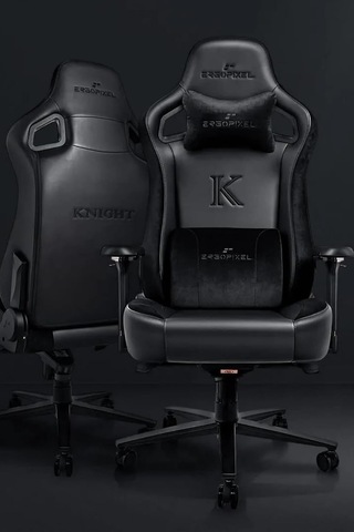 Knight Series Premium Siyah Oyuncu Koltuğu, Geriye Yatılabilir, Ayarlanabilir Kolçak Çok Renkli