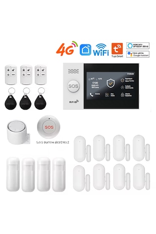 Obiem Tuya Akıllı Ev Güvenlik Alarm Sistemleri Kolay Kurulum Sim Kart/google Asistan/alexa/uzaktan Bağlantı