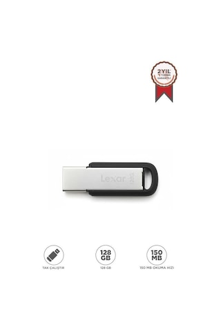 Premium Yedekleme Öğrenci Çalışma Lexar Metal Usb 3.2 Gen1 Flash Bellek 150 Mb/s 128 Gb M400