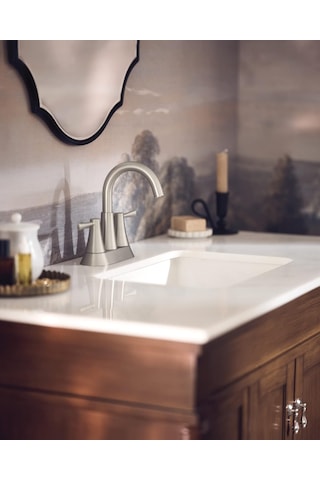 Moen 84022srn Ronan İki 4 "centerset Modern Musluk, Push-down Dre Diğer