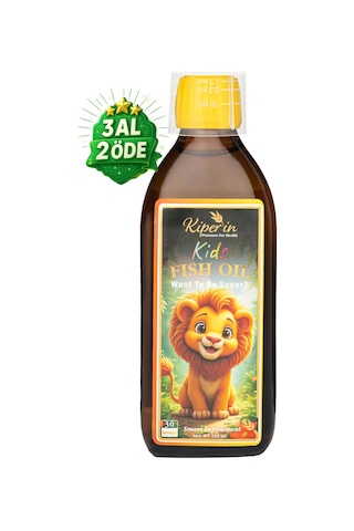Kiperin Kids Fish Oil Çocuk Özel Yüksek Balık Yağı: 1800, Omega 3:1206mg, Epa:180mg, Dha:900mg 150ml