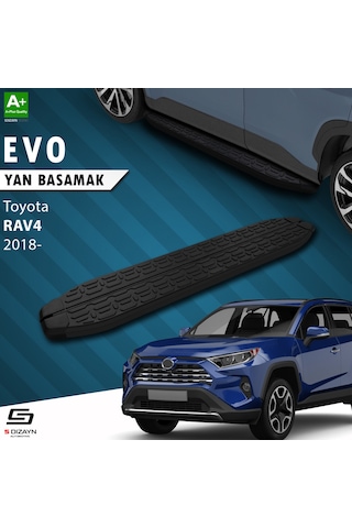 S-dizayn Toyota Rav 4 5 Evo Siyah Yan Basamak 173 Cm 2018 Üzeri