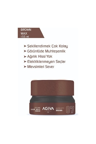 Agiva Wax 155 Ml 07 Pomade Kahverengi