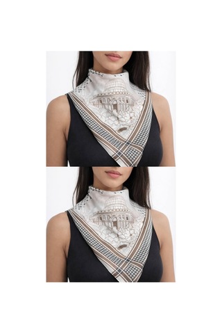 Aldaıyr 2 Adet Filistin Temalı Fular 50x50 Unisex Günlük Kullanıma Uygun Puşi Şal Kefiye Filistin Bayrak Renkli 7