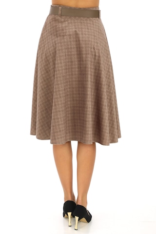 Soralline Kadın Etek Kışlık Kloş 780 Fantazi Bej