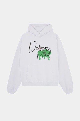 Emoji Siyah Hoodie - Oversize Streetwear Pamuklu Sweatshirt Beyaz