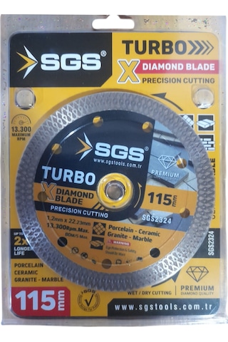 Sgs Turbo Elmas Hassas Kesici 115mm X 1.2mm Sgs2324