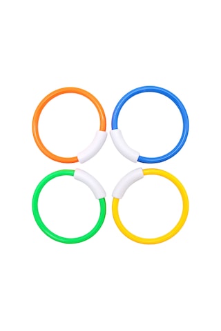 Xindoker 4 Adet Plastik Yüzme Egzersiz Halka - Su Altı Görünürlüğü İyi, Dayanıklı, Dalış Hızı Ve Çevikliği Antrenmanı İçin Havuz Alti Oyuncakları Çok Renkli