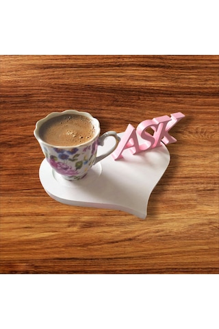 Ahşap Boyalı-vernikli Kahve Sunumluklar 6 Adet