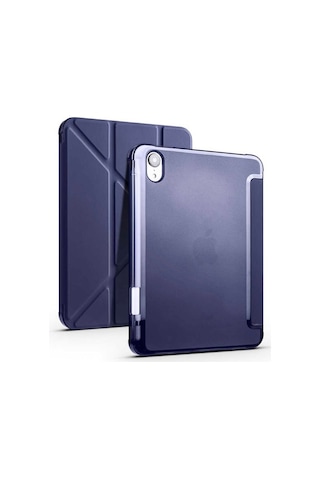 Apple Uyumlu iPad Mini 2021 (6.Nesil) Tri Folding Smart With Pen Case