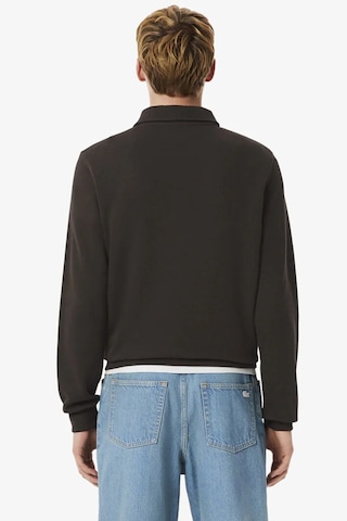 Lacoste Men's Classic Fit Sweatshirt Polo Yaka Düğmeli Organik Pamuk Fitilli Erkek Sweatshirt Kahverengi