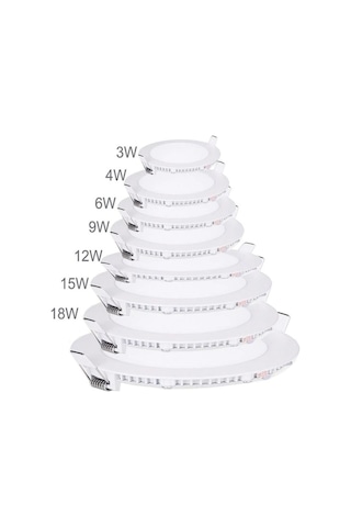Cata 10 Adet 3 Watt Slim Led Panel Beyaz Işık Ct-5144b-10