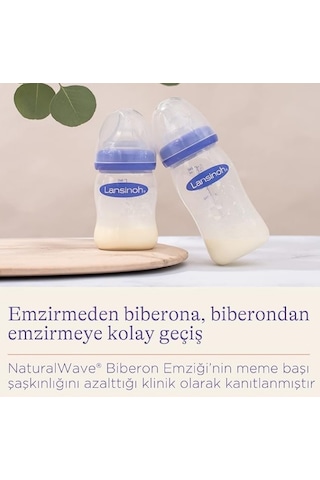 Lansinoh Natural Wave Biberon Ve Biberon Emziği 240 Ml