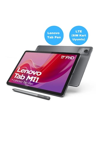 Lenovo Tab M11 ZADB0231TR WiFi + Cellular 4 GB 128 GB 11" Tablet Gri