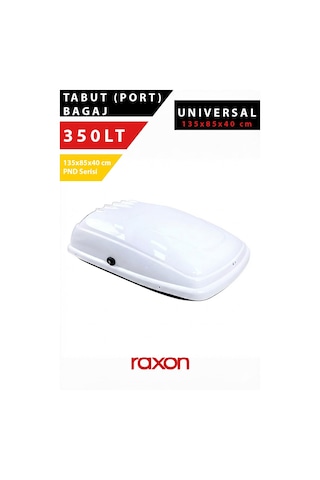 Tabut Bagaj 350 Lt Beyaz 135x85x40 Cm Pnd Serisi Araç Üstü Port Bagaj