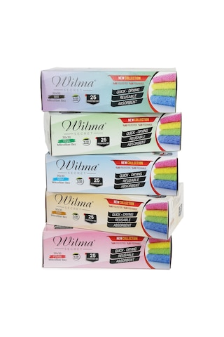 Wilma Secret Mikrofiber Temizlik Bezi Kutulu 25 Adet Pembe 30 x 30 CM